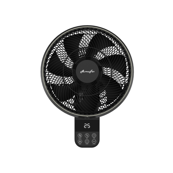 ALPHA MOTTO 14'' 7 BLADE WALL FAN DC MOTOR & 10 SPEED - TITANIUM | MOTTO WF B32/14
